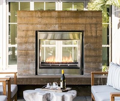 Montigo: 38" Divine See-Through Modern Outdoor Fireplace (Hot Surface Ignition)