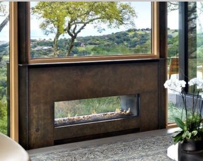 Ortal: Indoor-Outdoor Tu 130 Double Glass Natural Gas Fireplace