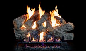RealFyre: Royal English Oak gas log set available at CDR Fireplaces