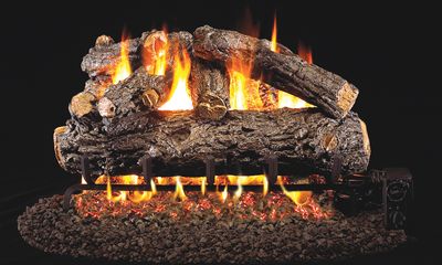 RH Peterson: Rustic Oak Designer Logs - 18"