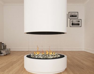 Ortal: Stand Alone Curve 360CV Gas Fireplace