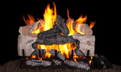 RH Peterson: Charred Cinder Birch Logs - 24"
