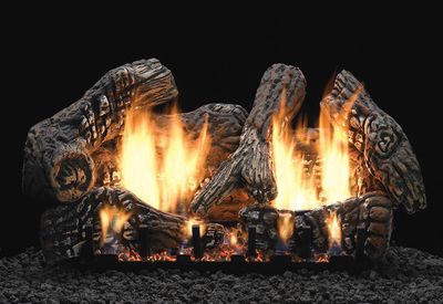 White Mountain Hearth: Super Charred Oak Ceramic Fiber Log Set - 24"