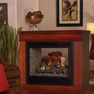 White Mountain Hearth: Tahoe Premium See-Through Fireplace