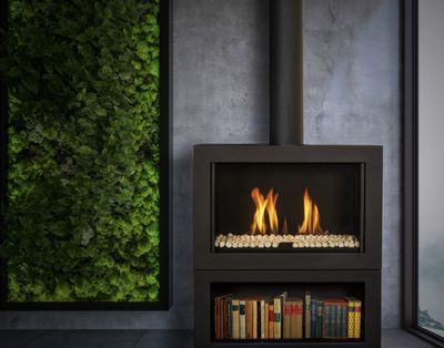 Ortal: Stand Alone Front Facing 75 Gas Fireplace