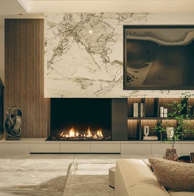 Ortal: Corner Right Side RS 44HH Gas Fireplace