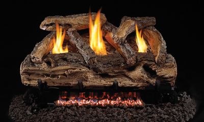 RH Peterson: G9 Series Split Oak Vent-Free See-Thru Logs - 24"