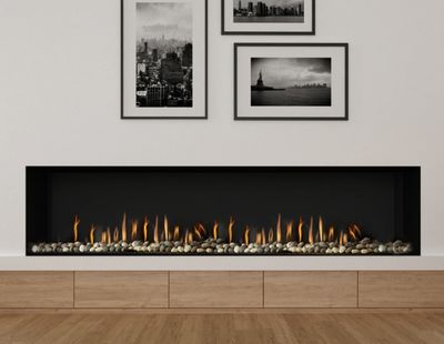 Ortal: Front Facing FR 98HH Double Glass Natural Gas Fireplace