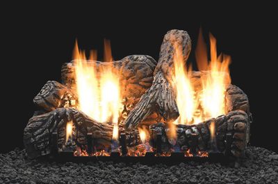 White Mountain Hearth: Charred Oak Ceramic Fiber Log Set - 30"
