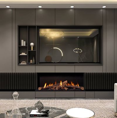 Ortal: Wilderness Three Sided 60H Long Logs Gas Fireplace