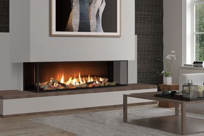 Urbana: U70 Screened Bay Natural Gas Fireplace