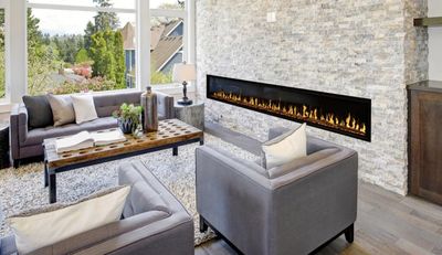 Modern Flames: Orion 100" Slim Heliovision Fireplace