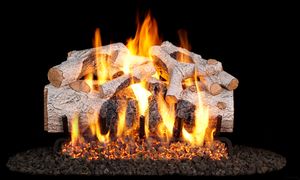 RealFyre: Mountain Birch gas log set available at CDR Fireplaces