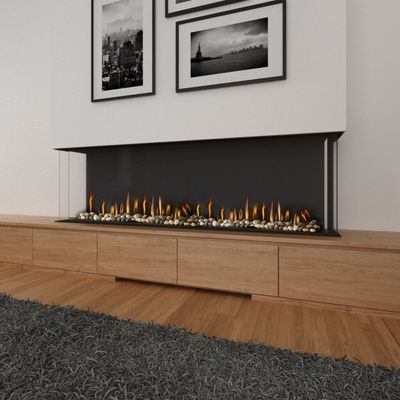 Ortal: Three Sided 77H Gas Fireplace