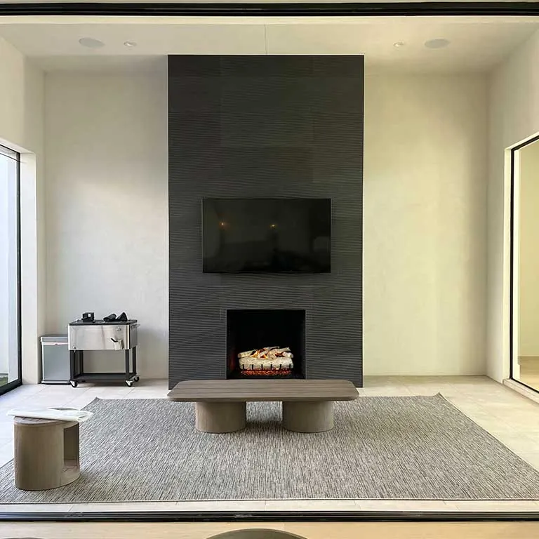 Fireplace and built-ins completed by CDR