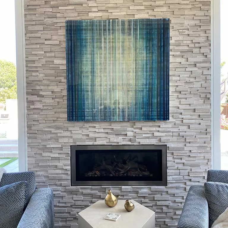 Statement fireplace centerpiece installed by CDR