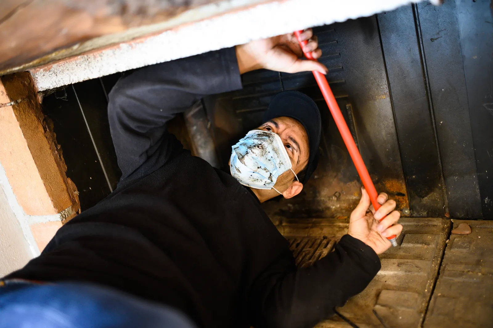 Chimney inspection on a luxury new-construction project