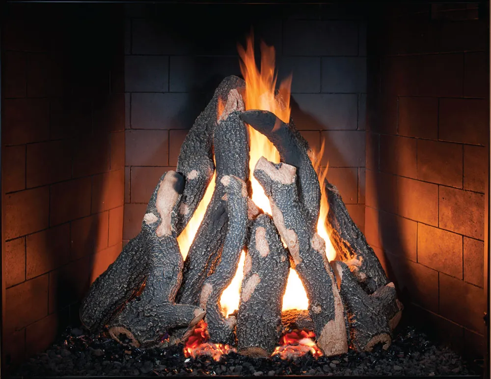 Golden Blount: Rumford Log Set gas log set available at CDR Fireplaces