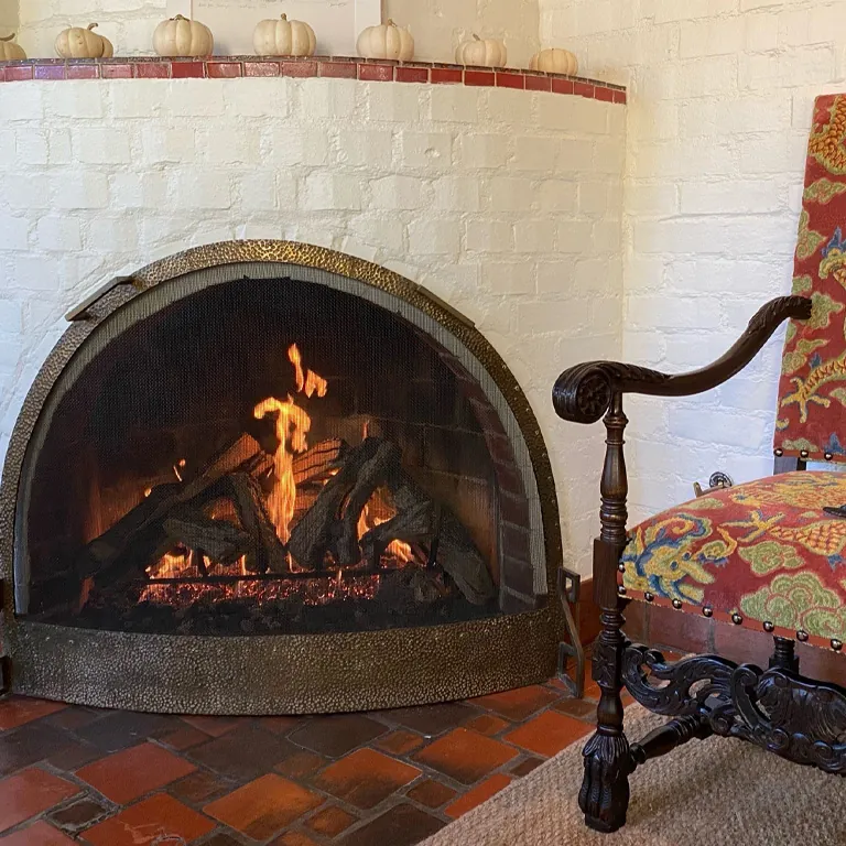 Golden Blount: Grand Bonfire gas log set available at CDR Fireplaces